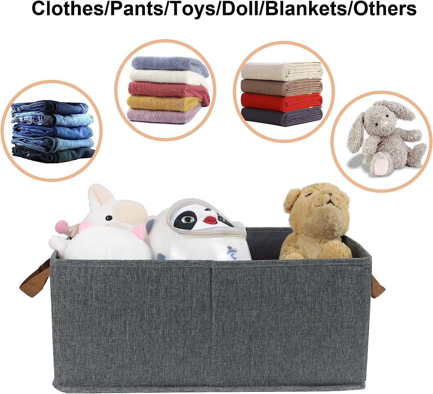 Clothes Organizer for Jeans Washable Fabric Closet Storage Box(Color-as per availability)